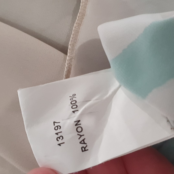 Gabriella Frattini Size 14 Floral Green Cream Dress Like New Condition - Picture 8 of 9